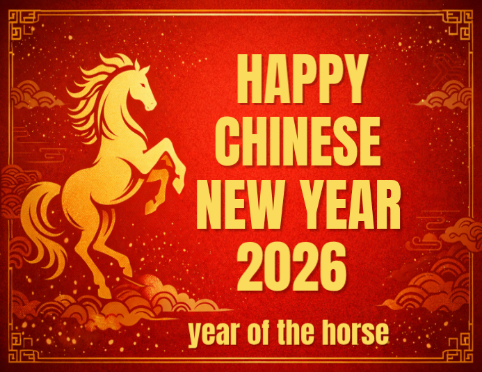 Red Maximalist Happy Chinese New Year Flyer (us Letter) Template ...