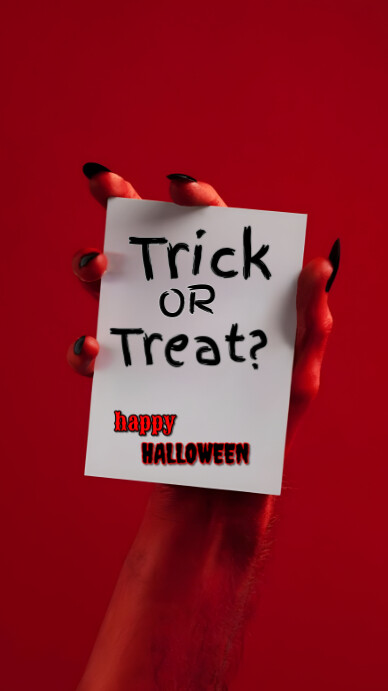 Copy of Red Maximalist Happy Halloween Trick Or Treat | PosterMyWall