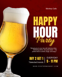 Merah Happy Hour Promotion Instagram Portrait Template