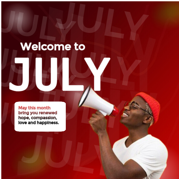 Red Maximalist Happy New Month Instagram Post Template | PosterMyWall