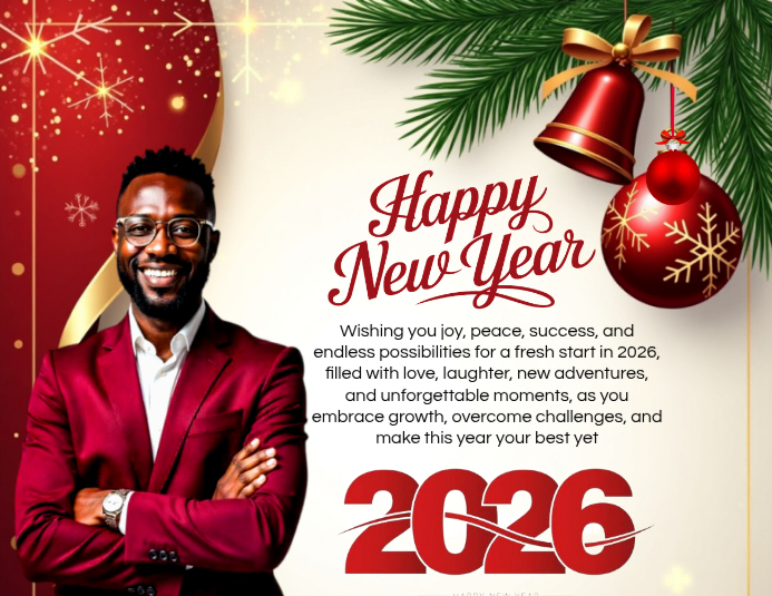 Copy of Red Maximalist Happy New Year Flyer (us Letter) | PosterMyWall