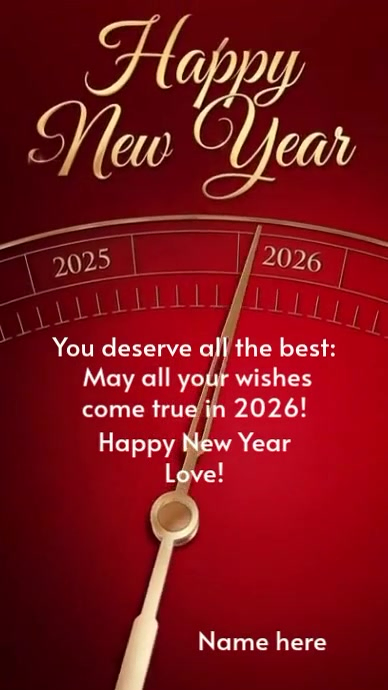 Red Maximalist Happy New Year Instagram Reel Template | PosterMyWall