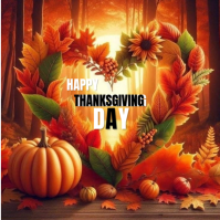 Red Maximalist Happy Thanksgiving Day Online Design Flyer/template  Instagram Post Instagram-opslag