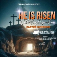 He is risen Template | PosterMyWall