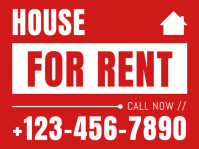 Red Maximalist House For Rent Yard Sign Gartenschild template