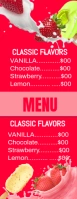 Red Maximalist Ice Cream Menu Half Page Letter template