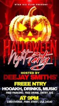 Red Maximalist Ideas For Halloween Party Instagram Story template