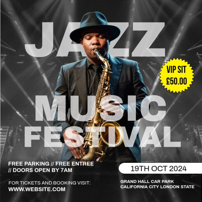 Copy of Red Maximalist Jazz Music Festival Invitation Template ...