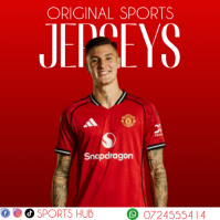 Red Maximalist Jerseys Sale Instagram Post template