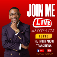 Red Maximalist Join Me Live Instagram Post template