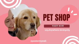 Rood Pet Shop Promotion Digitalt display Template