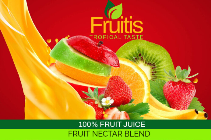 Red Maximalist Juice Box Label template