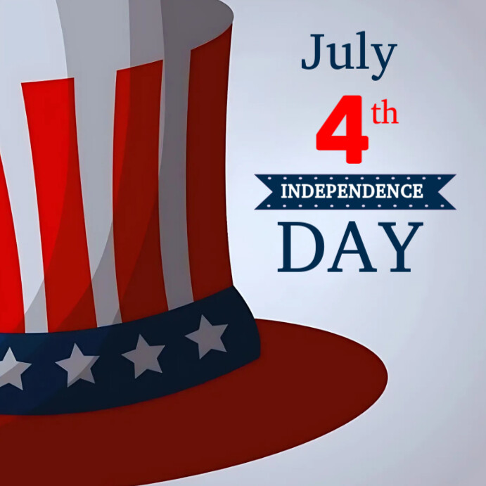 Red Maximalist July 4 Instagram Post template