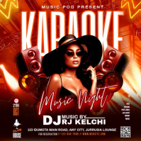 Red Maximalist Karaoke Night Instagram Post Video template