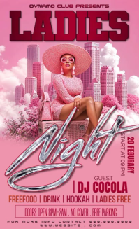 Красный Ladies Night Event Amerikansk lov Template
