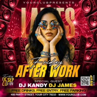 Black Ladies Night Party Instagram-opslag Template