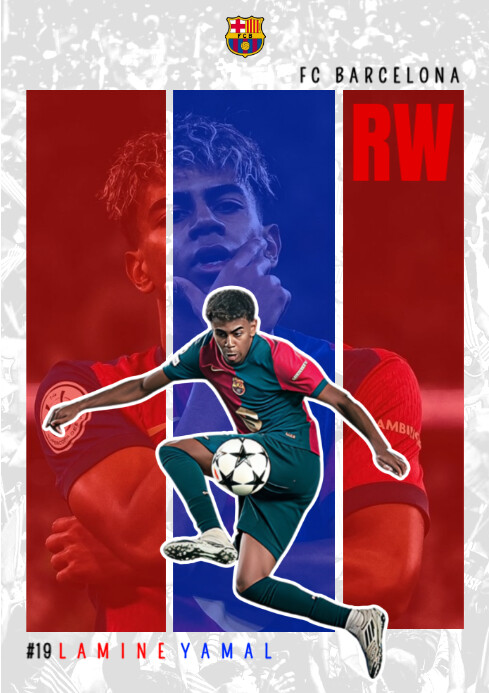 Fc Barcelona Player Poster A4 Template | PosterMyWall