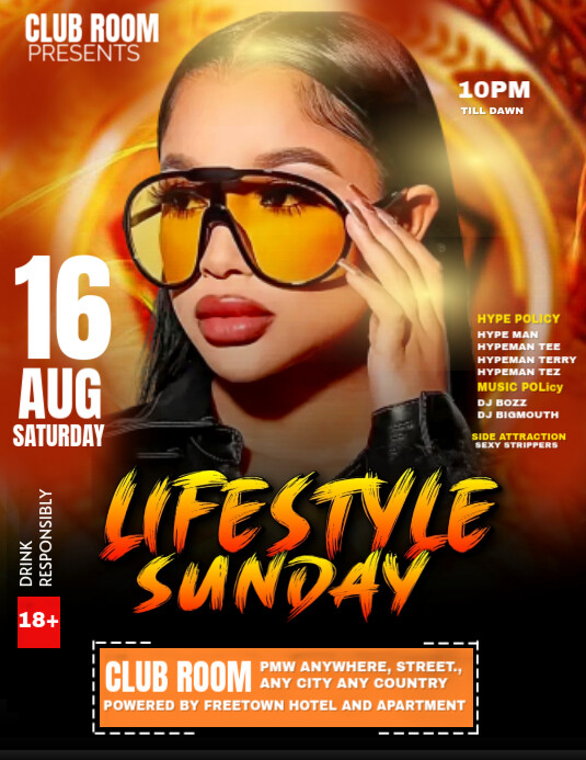 Red Maximalist Lifestyle Sunday  Flyer (us Letter) Iflaya (Incwadi ye-US) template