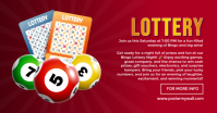 Red Maximalist Lottery Invitation Ad Facebook Shared Image template
