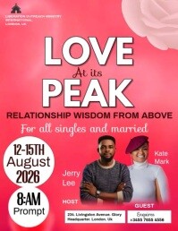 Red Maximalist Love & Relationship Seminar Background – Romantic Floating Hearts Video Flyer (us Let template