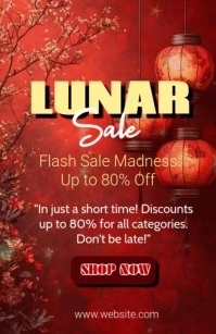 Lunar Sale Free Template Half Page Wide