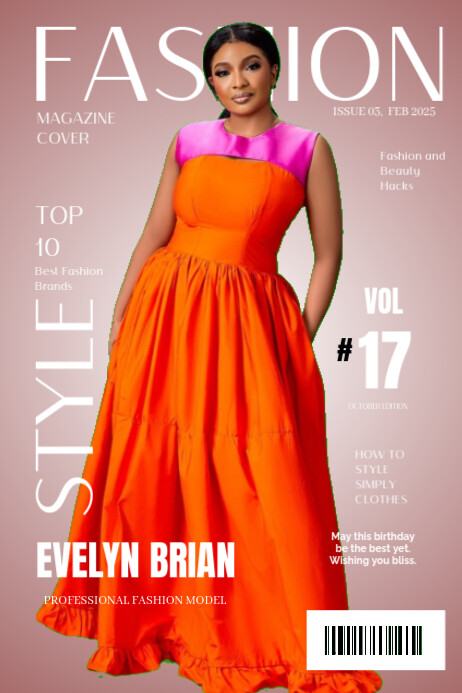 Red Maximalist Magazine Cover Design  Poster template