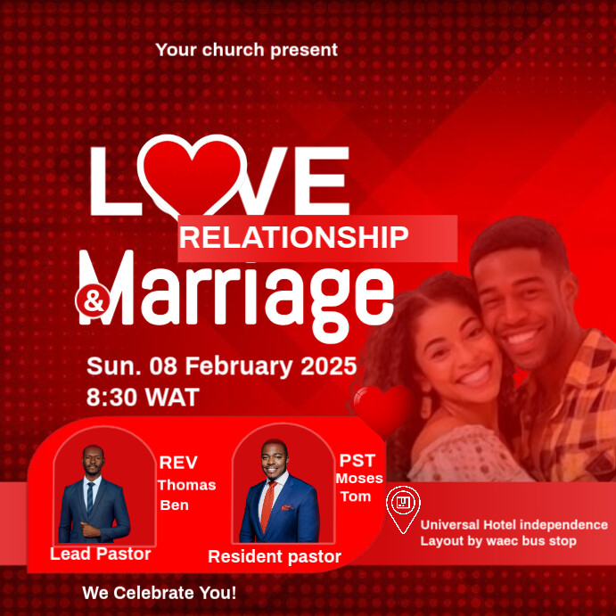 Copy of Red Maximalist Marriage Conference Instagram Post | PosterMyWall
