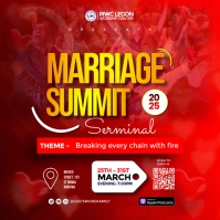 Red Maximalist Marriage Summit Instagram Post template