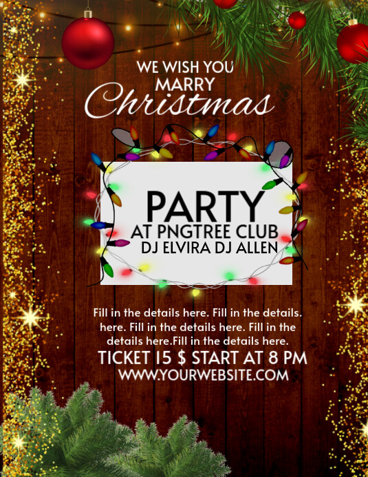 Copy of Red Maximalist Marry Christmas Flyer (us Letter) | PosterMyWall