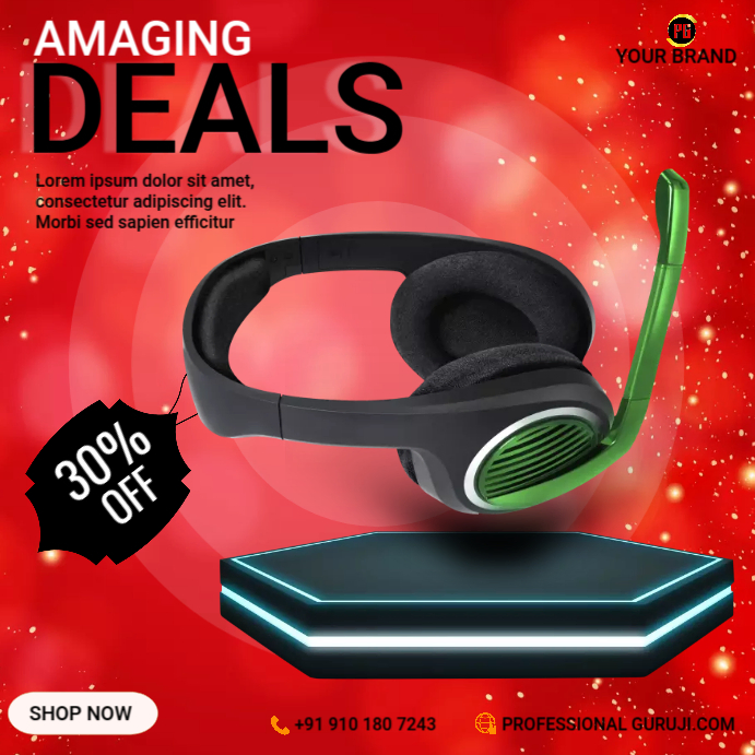 Red Maximalist Mega Sale Instagram Post Template | PosterMyWall