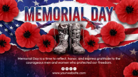 Red Maximalist Memorial Day Tribute Digital Display Video template