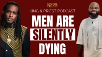 Red Maximalist Men Talk Show Youtube Thumbnail template