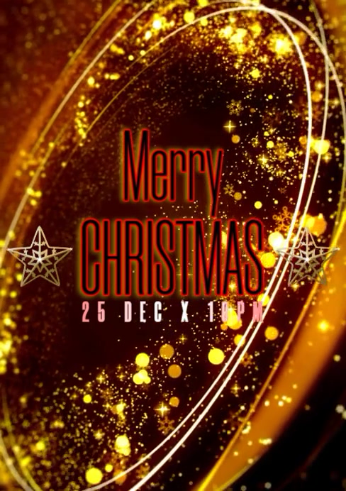 Red Maximalist Merry Christmas A3 Template | PosterMyWall