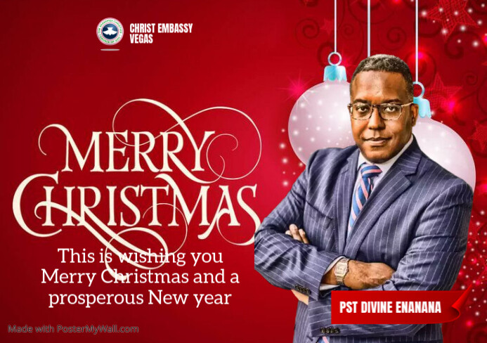 Copy of Red Maximalist Merry Christmas A5 | PosterMyWall
