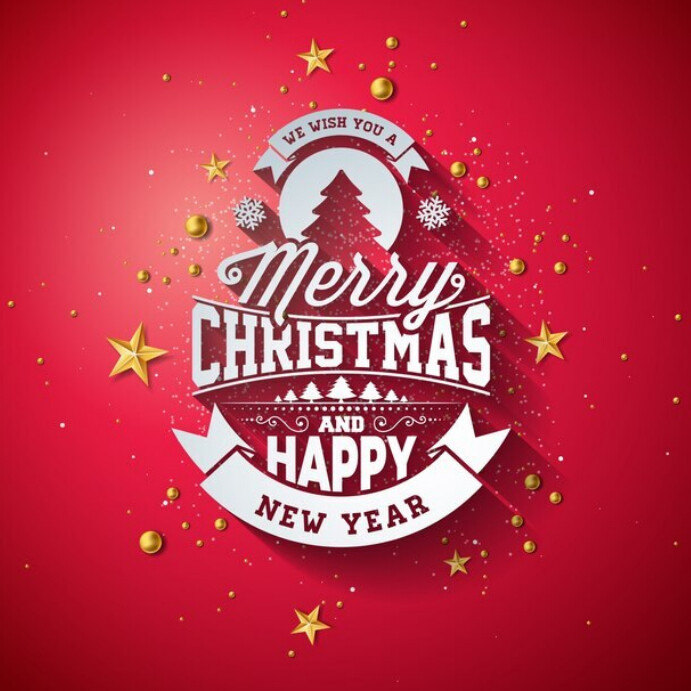Copy of Red Maximalist Merry Christmas And Happy New Year Instagram ...