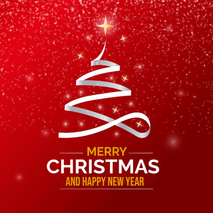 Plantilla de Red Maximalist Merry Christmas And Happy New Year Design ...