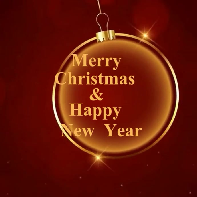 Red Maximalist Merry Christmas And Happy New Year Instagram Post ...