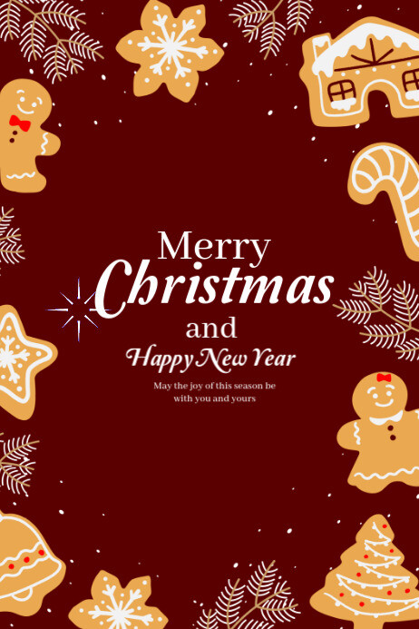 Red Maximalist Merry Christmas Design Poster Template | PosterMyWall