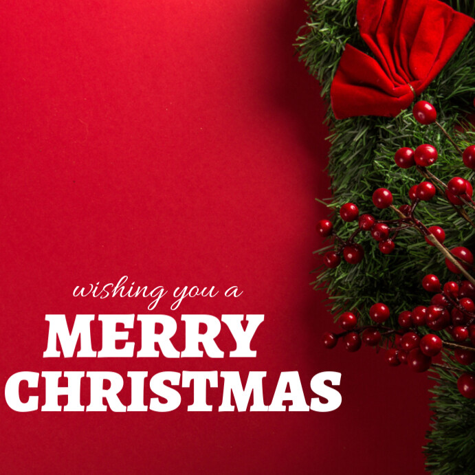 Red Maximalist Merry Christmas Design Template Instagram Post ...