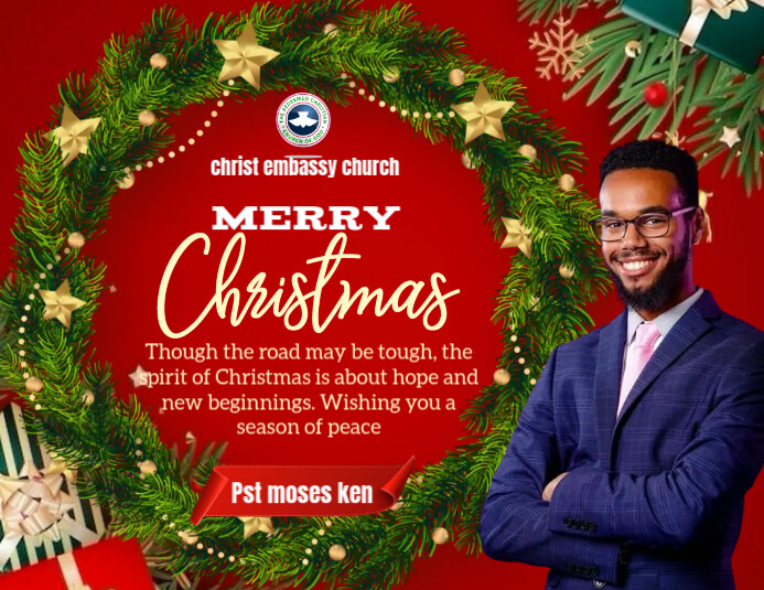 Copy of Red Maximalist Merry Christmas Flyer (us Letter) | PosterMyWall