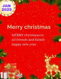 Red Maximalist Merry Christmas Flyer (us Letter) Template | PosterMyWall