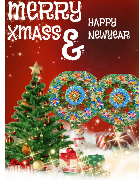 Copy of Red Maximalist Merry Christmas Flyer (us Letter) | PosterMyWall