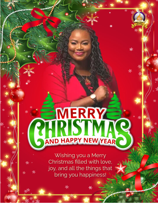 Copy of Red Maximalist Merry Christmas Flyer (us Letter) | PosterMyWall