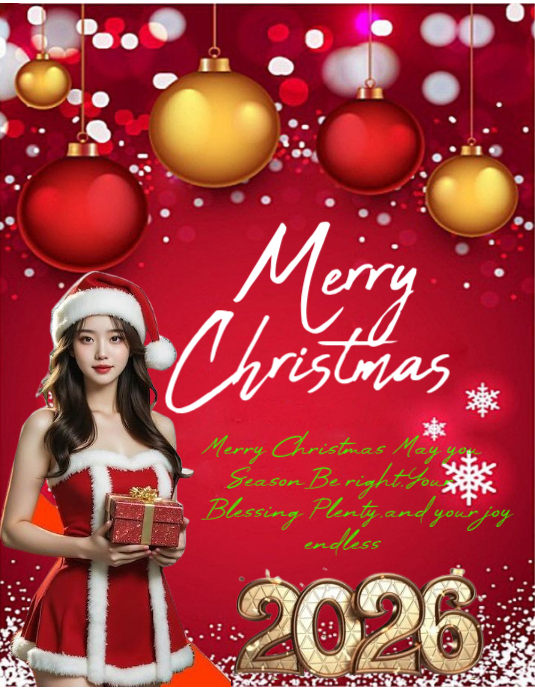 Copy of Red Maximalist Merry Christmas Flyer (us Letter) | PosterMyWall
