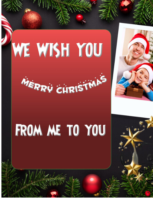 Copy of Red Maximalist Merry Christmas Greetings Flyer (us Letter ...
