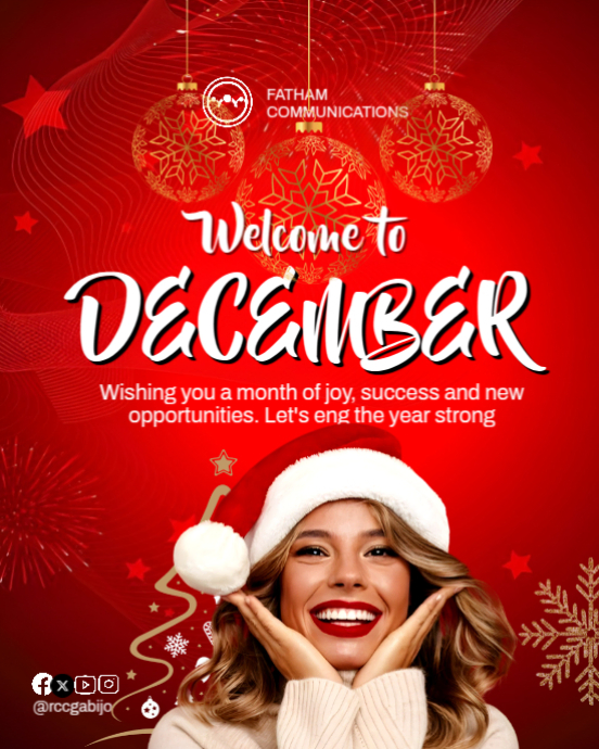Red Maximalist Merry Christmas Instagram Portrait Template | PosterMyWall