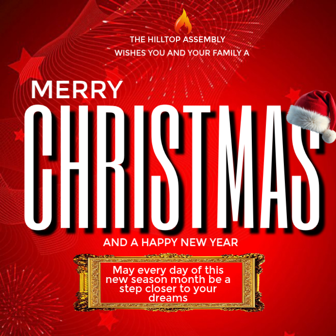 Red Maximalist Merry Christmas Instagram Post Template | PosterMyWall