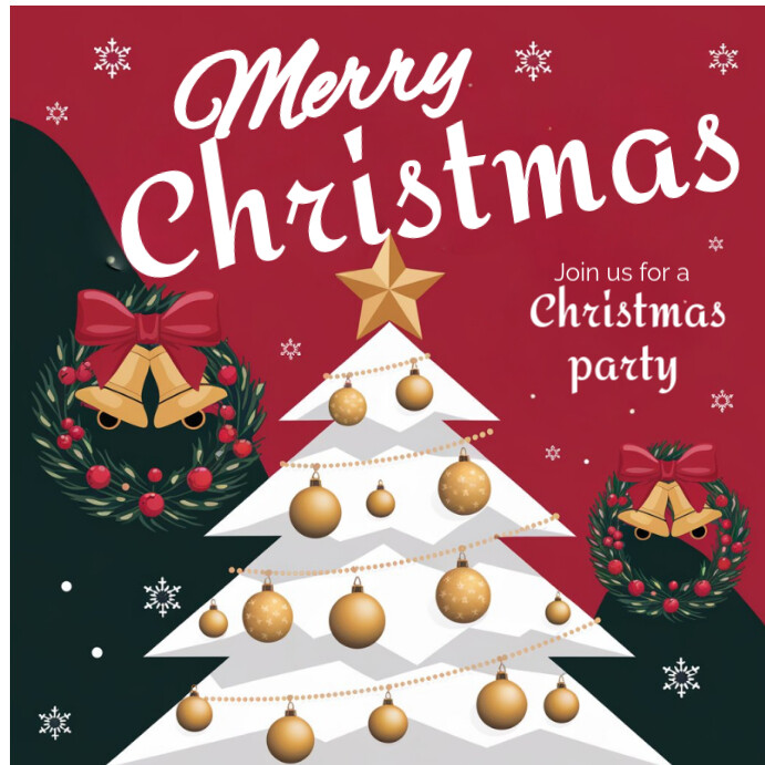 Plantilla de Red Maximalist Merry Christmas Instagram Post | PosterMyWall