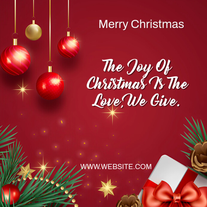Copy of Red Maximalist Merry Christmas Instagram Post | PosterMyWall