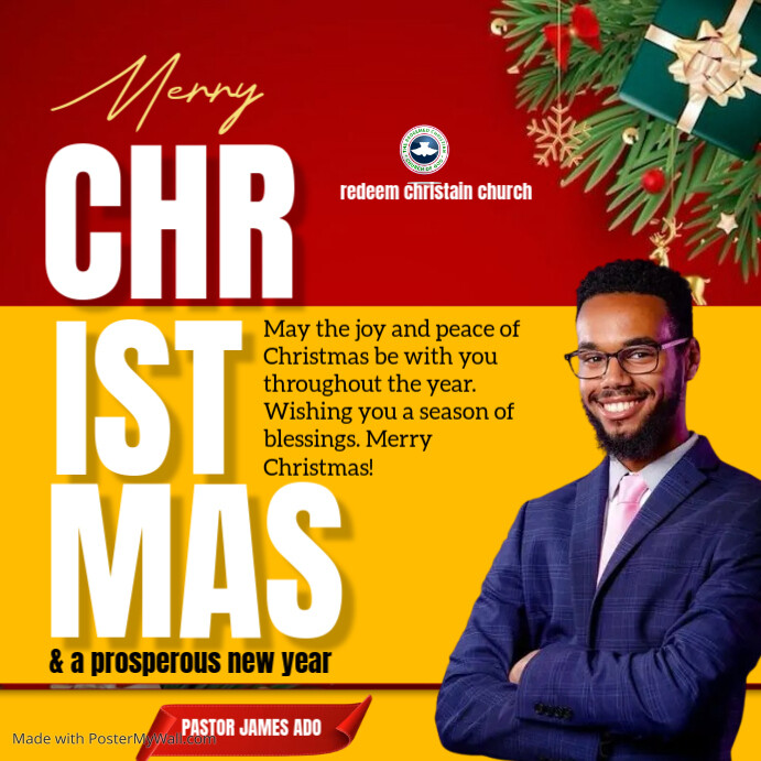 Red Maximalist Merry Christmas Instagram Post Template | PosterMyWall